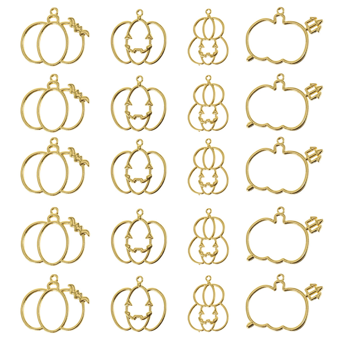Resin Art Diy - 20Pcs DIY Pumpkin Resin Pendant Mold