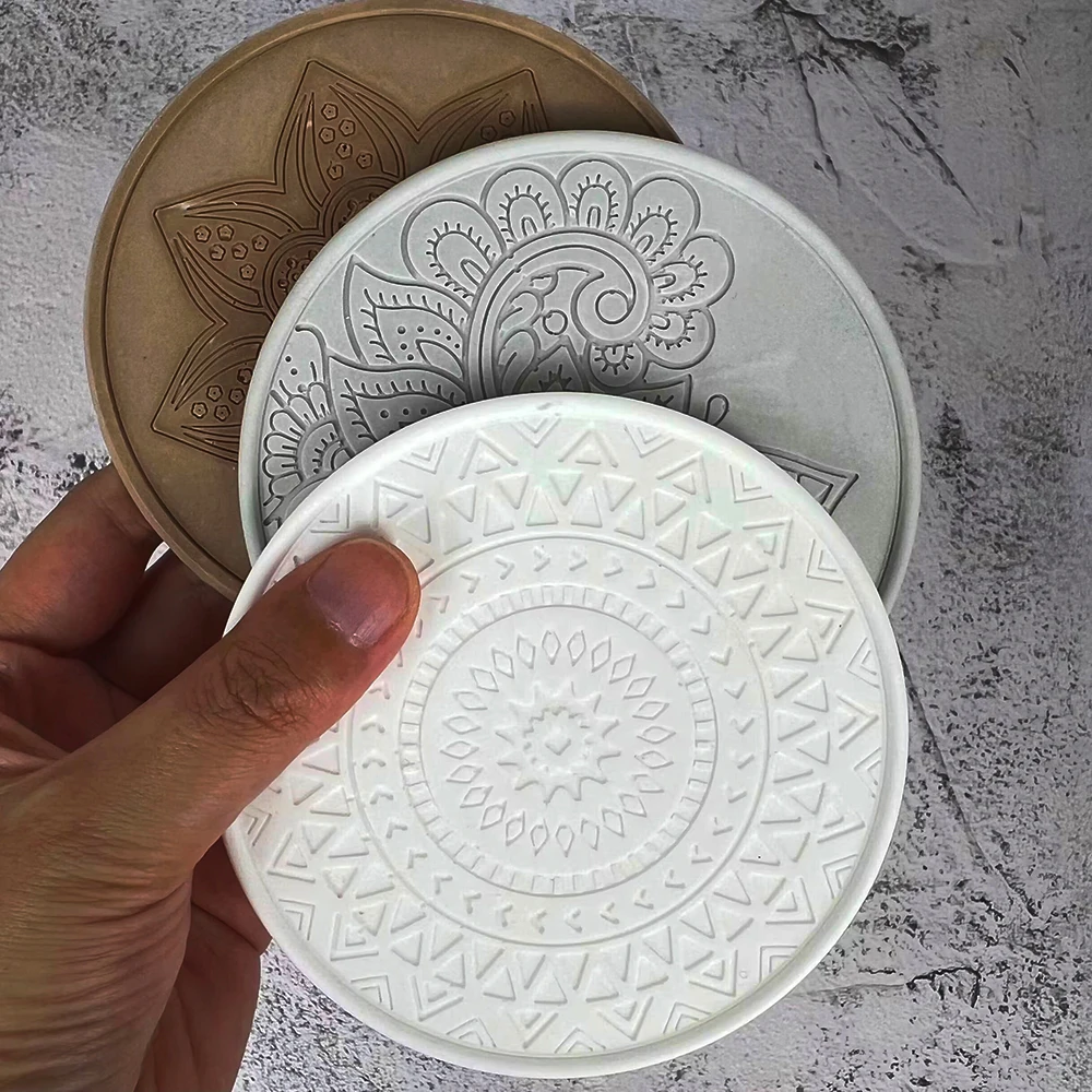Coaster Mold Square - Mandala Round Coaster Resin Silicone Mold