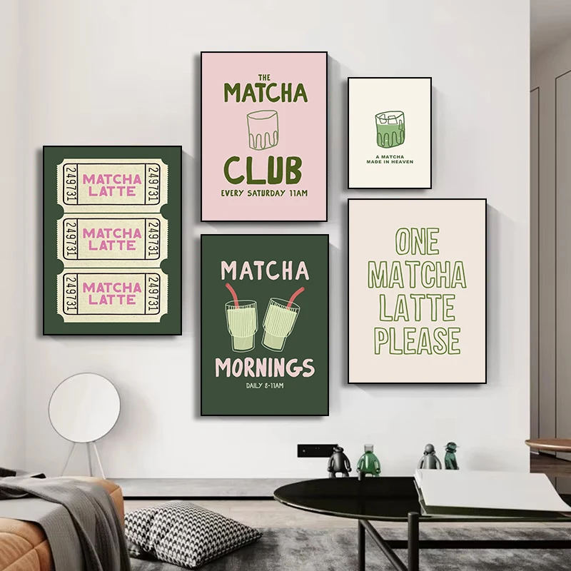 Resin Art Kitchen - Minimalist Matcha Series Poster Print Diamond