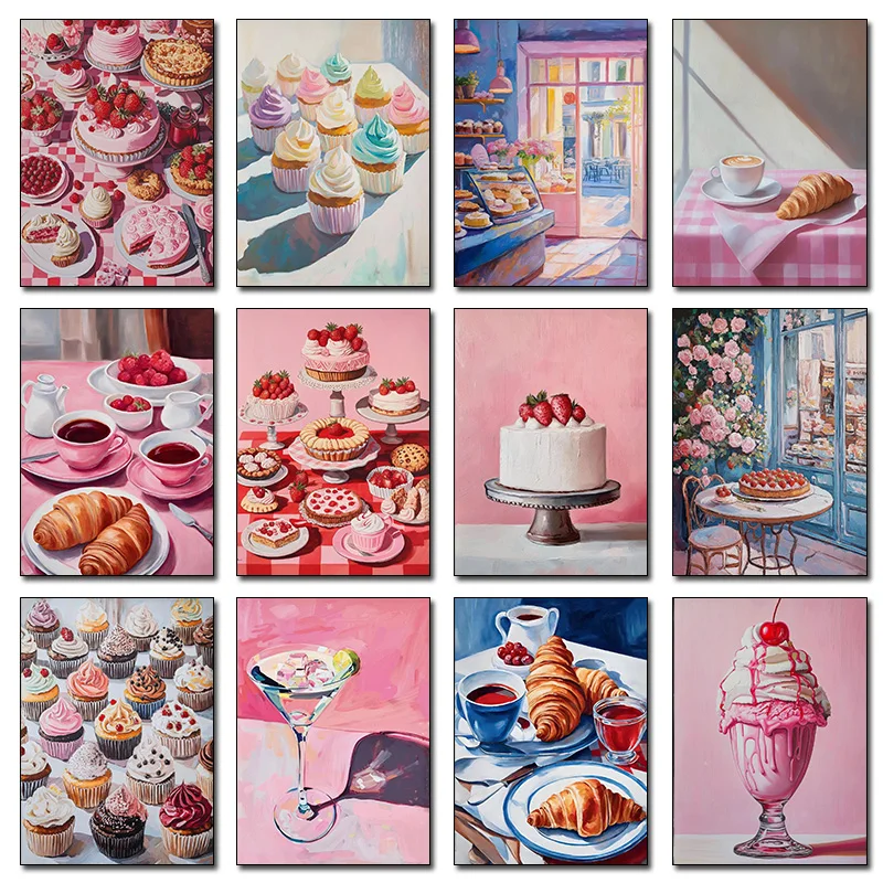 Resin Art Kitchen - Pink Macarons Ice Cream Cake Sweet