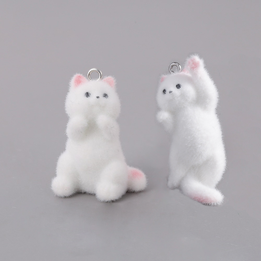 Resin Art Box - 2pcs Flocking Little Cat Resin Charms