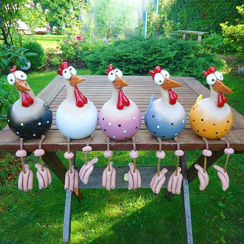 Funny Chicken Fence Decor Resi - đánh giá và giá Resin Art Sculptures