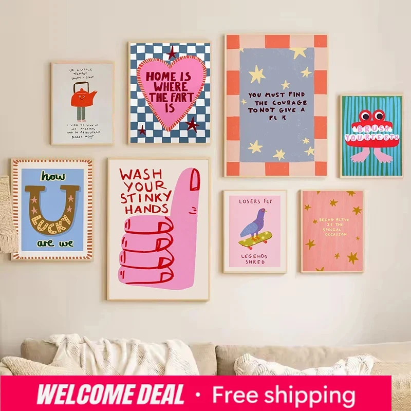 Colorful Humorous House Slogan - đánh giá và giá Resin Art Quotes