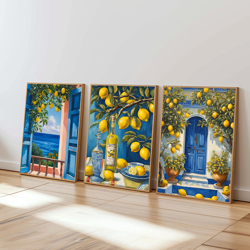 Mediterranean Italy Lemon Blue - đánh giá và giá Resin Art Kitchen