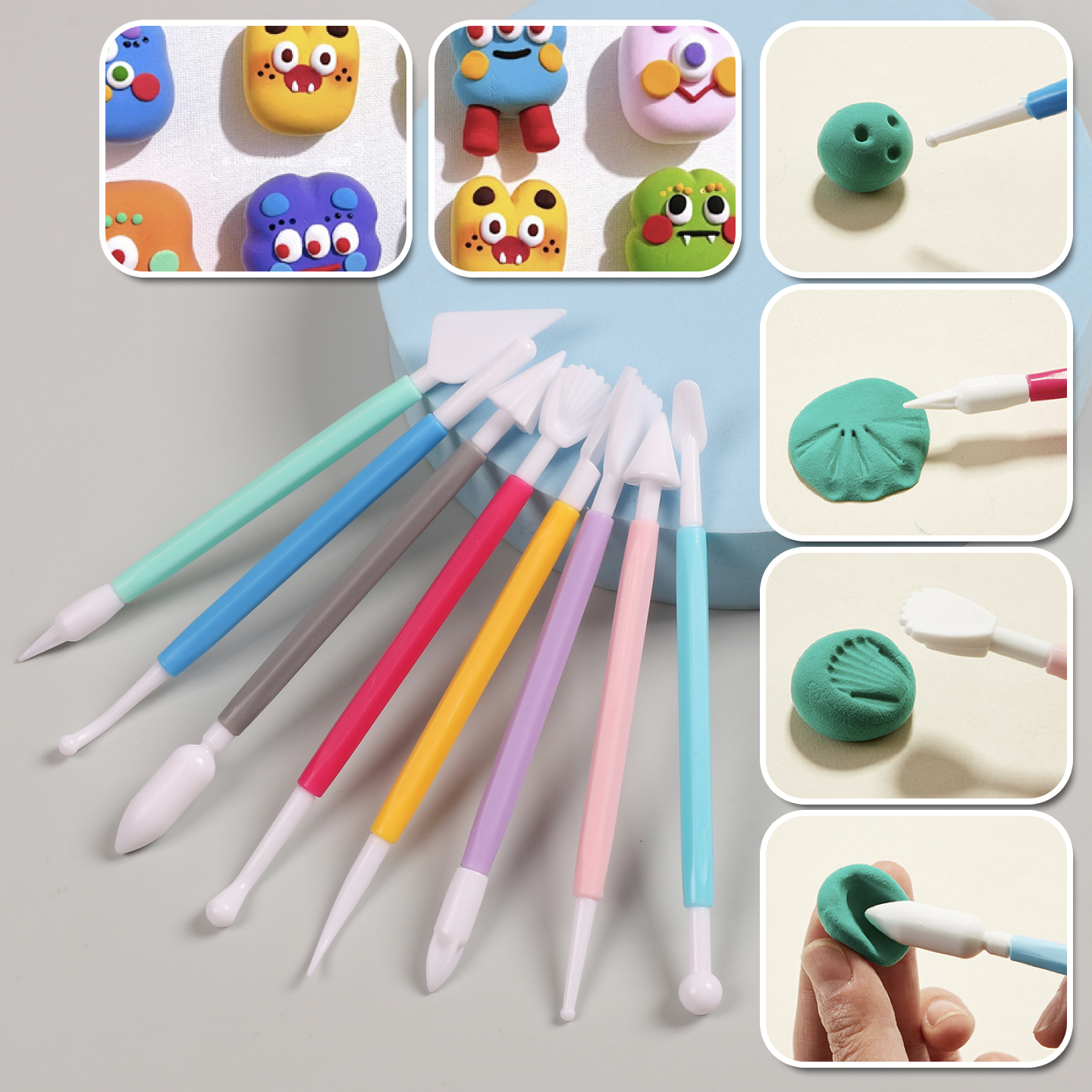 8 Pieces Handmade Pottery Tool - đánh giá và giá Resin Art Diy