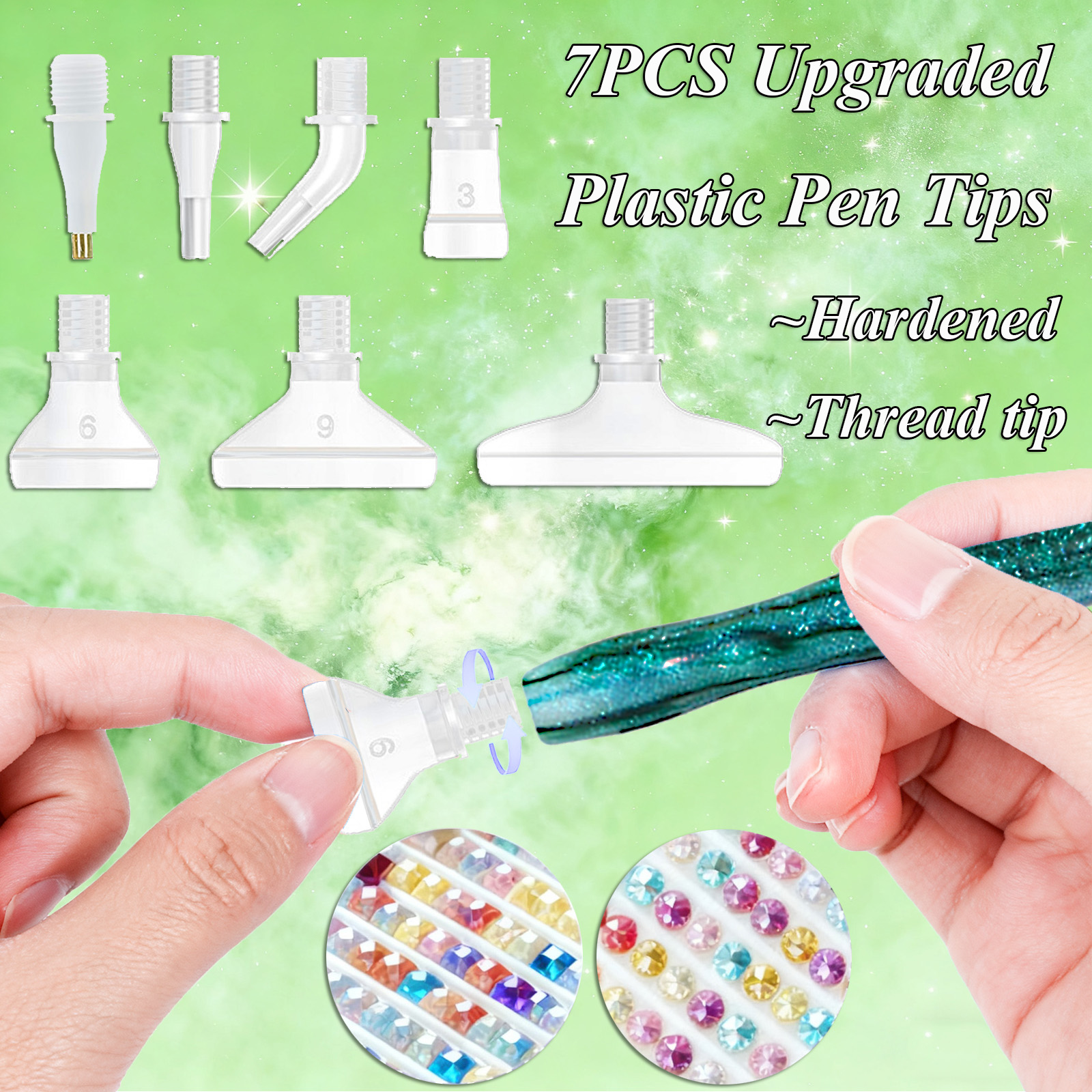 Diamond Paintbrush Set (Green) - đánh giá và giá Resin Art Diy