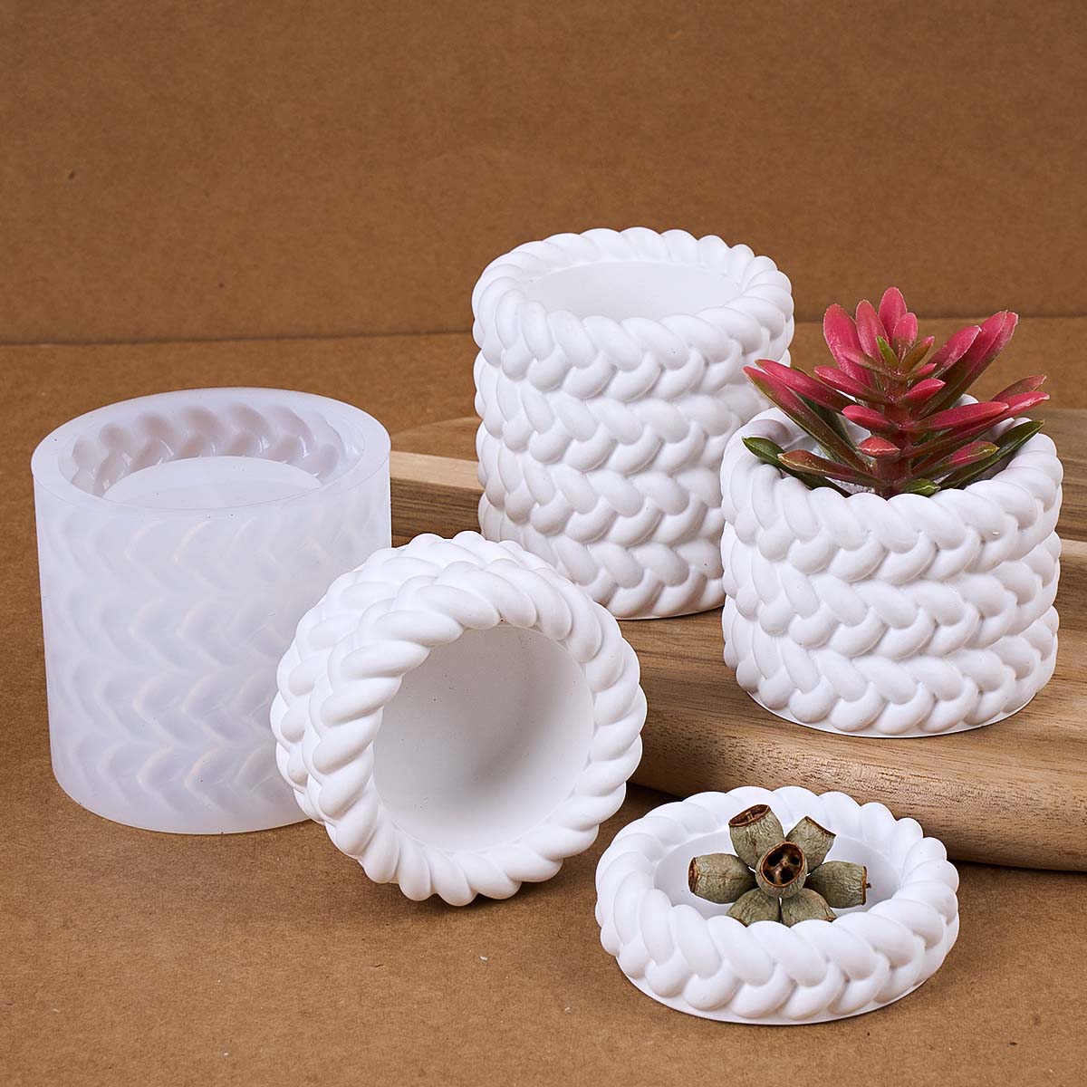 1/2/3/4 Floors Hemp Rope Candl - đánh giá và giá Coaster Mold Square
