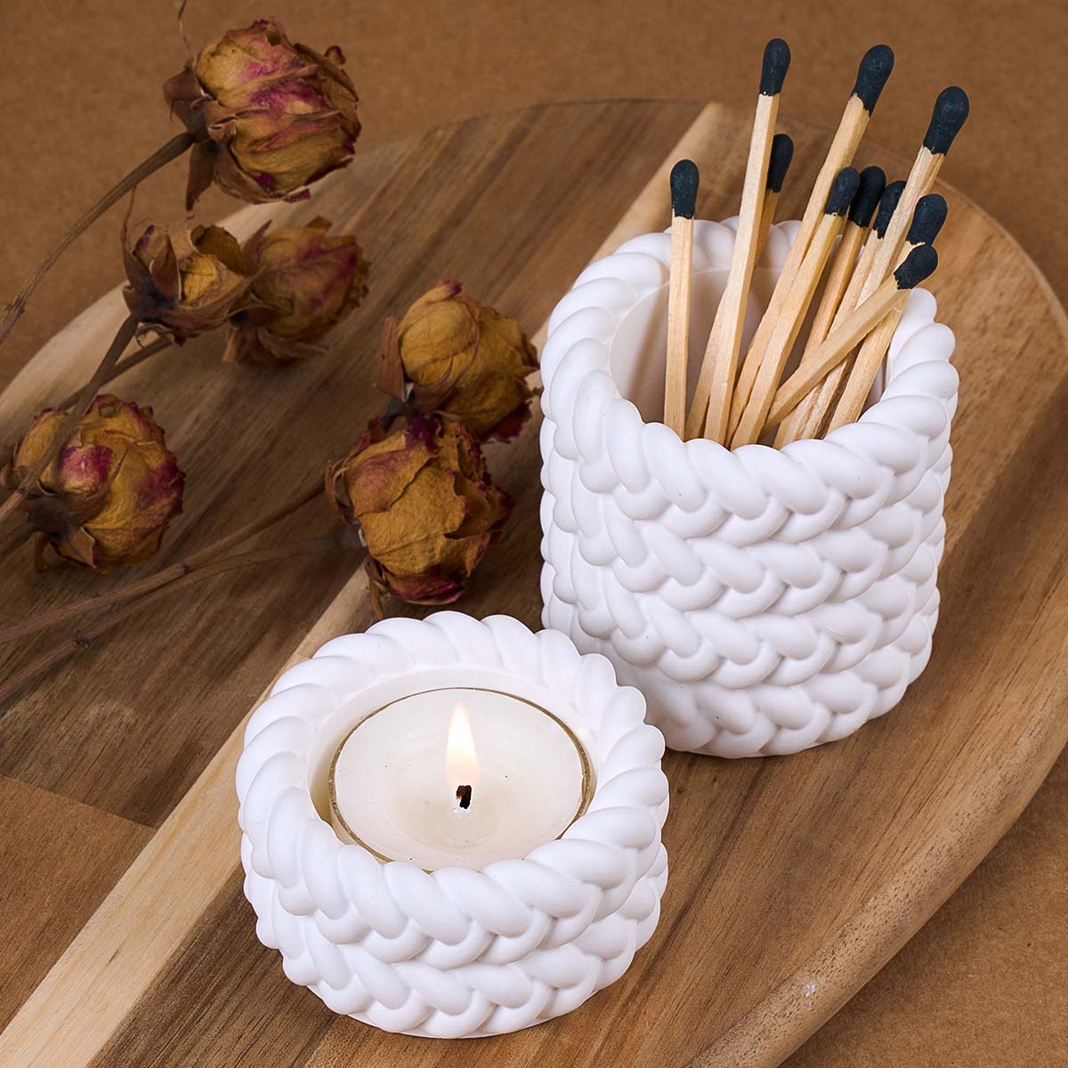 1/2/3/4 Floors Hemp Rope Candl - đánh giá và giá Coaster Mold Square