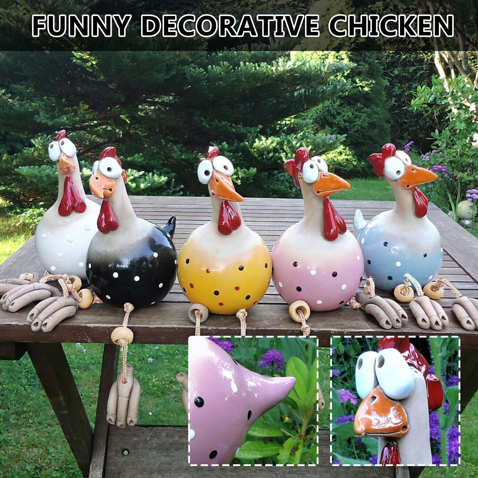 Funny Chicken Fence Decor Resi - đánh giá và giá Resin Art Sculptures