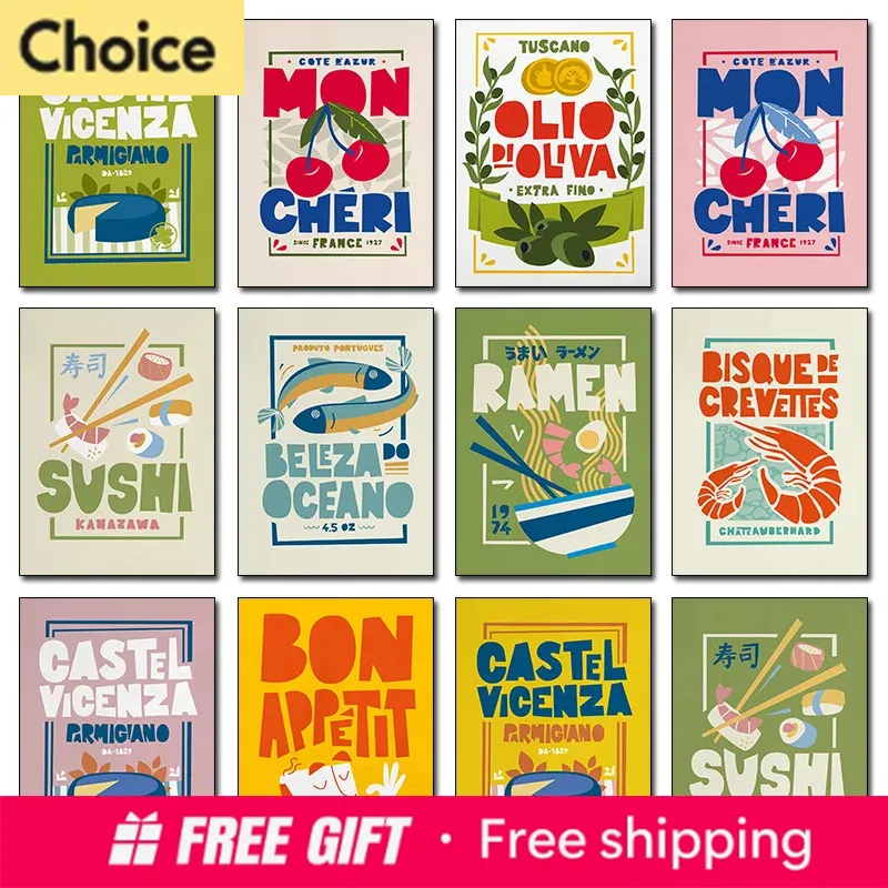 2026 Cartoon Funny Food Poster - đánh giá và giá Resin Art Quotes