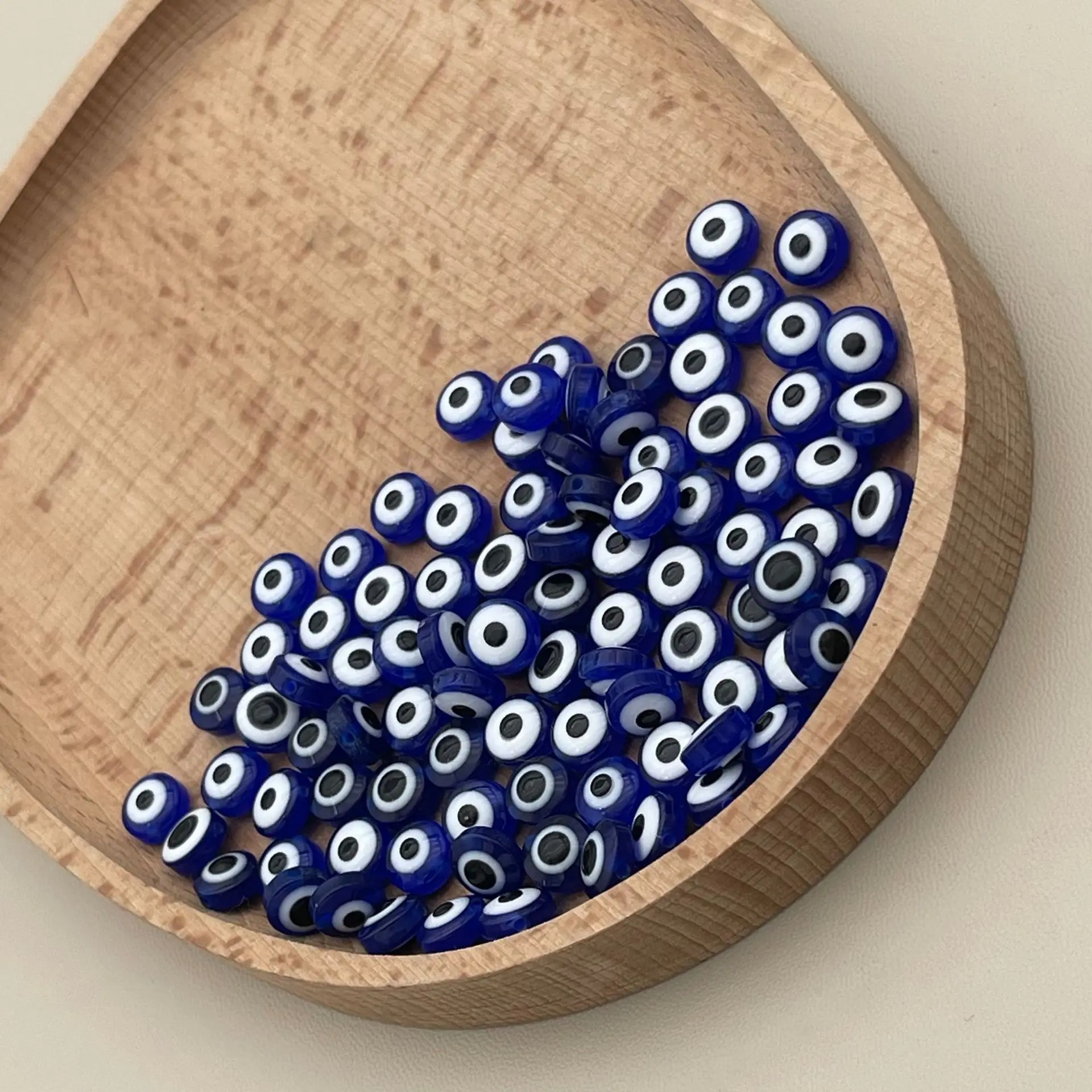 200pcs 8mm Blue Evil Eye Beads - đánh giá và giá Resin Art Accessories