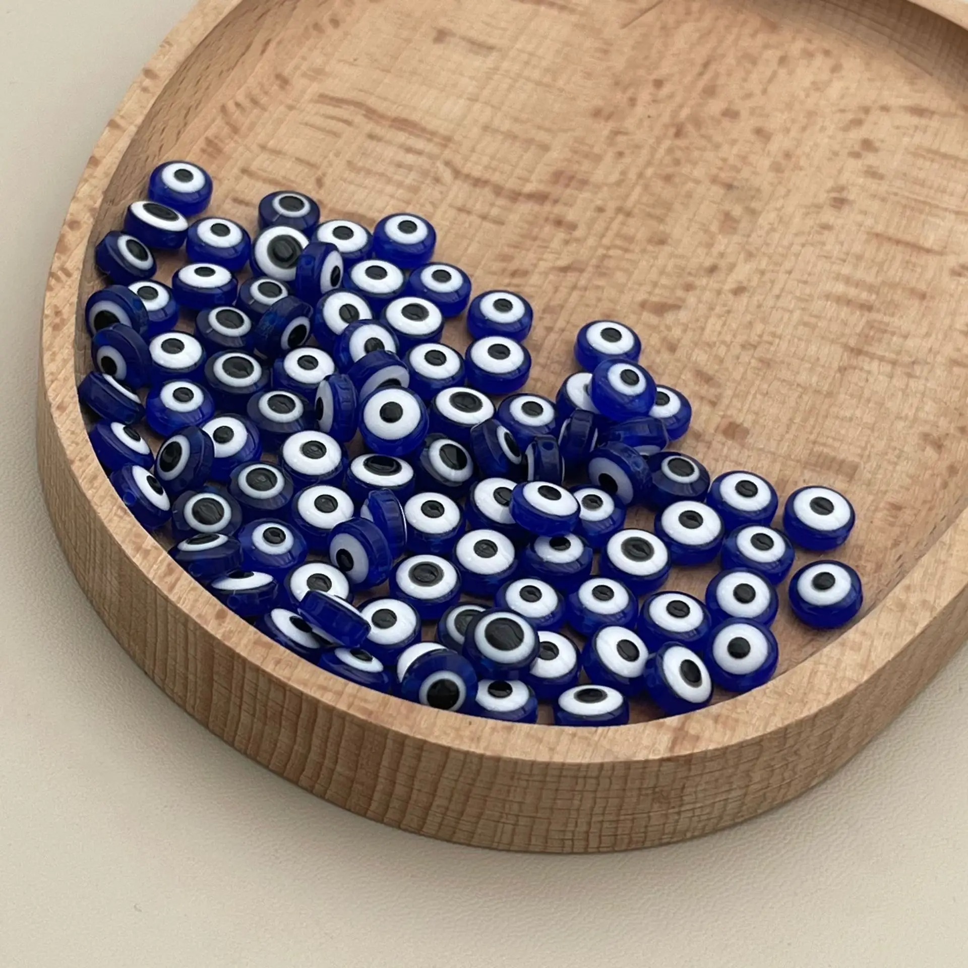 200pcs 8mm Blue Evil Eye Beads - đánh giá và giá Resin Art Accessories