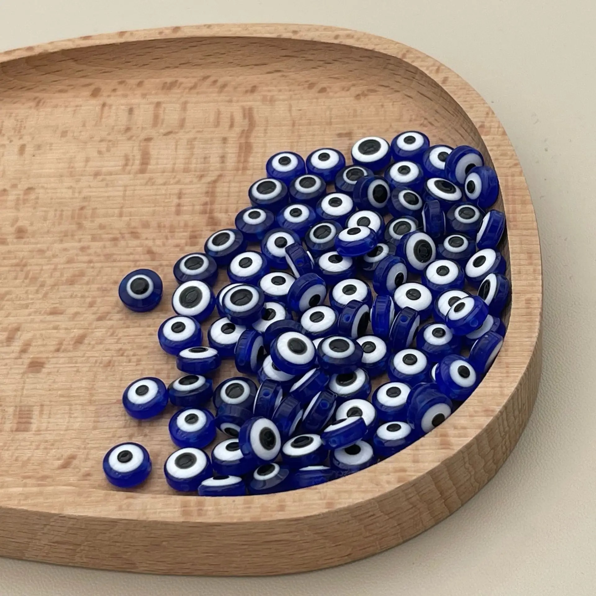 200pcs 8mm Blue Evil Eye Beads - đánh giá và giá Resin Art Accessories