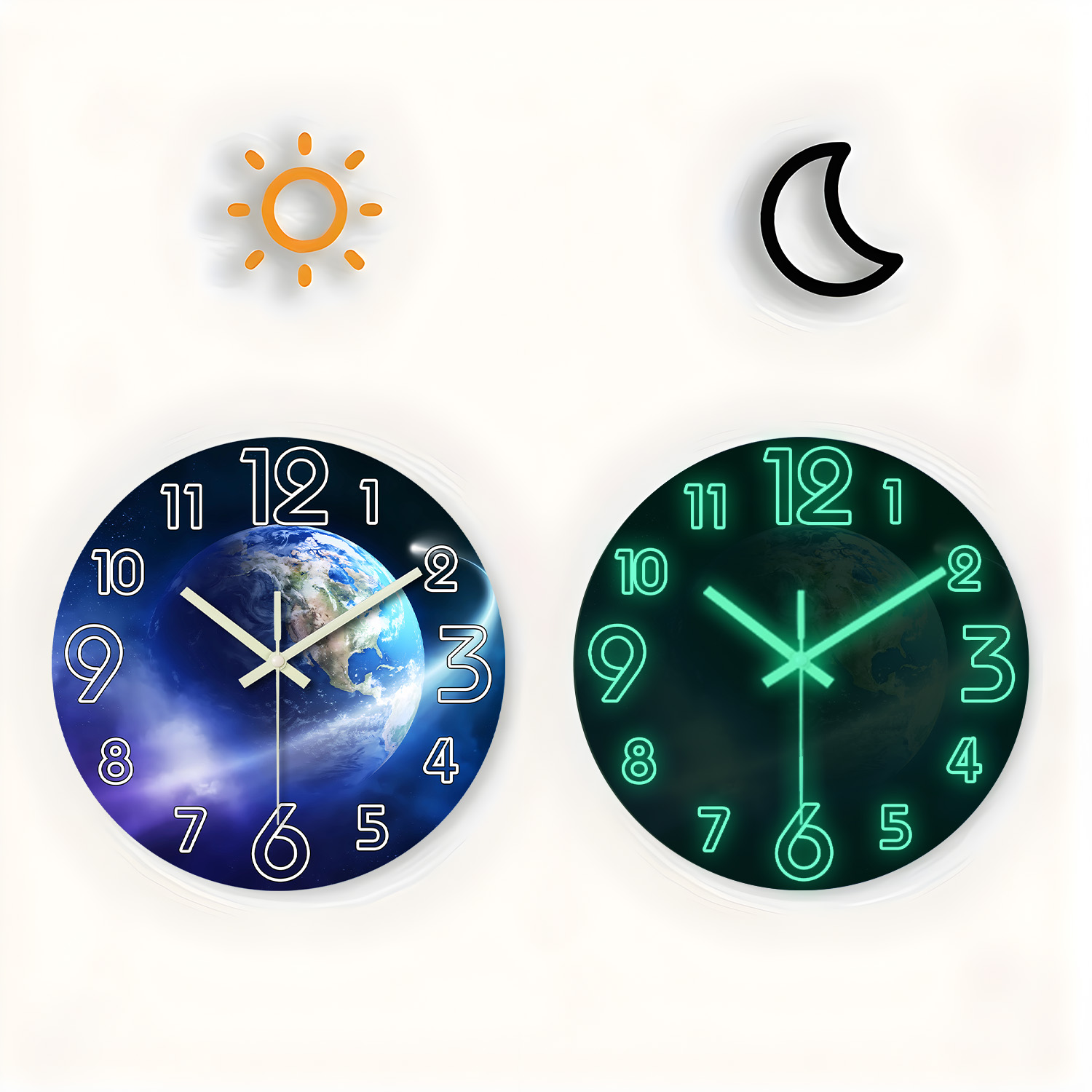 Creative Earth Luminous Wooden - đánh giá và giá Resin Art Wall Clock
