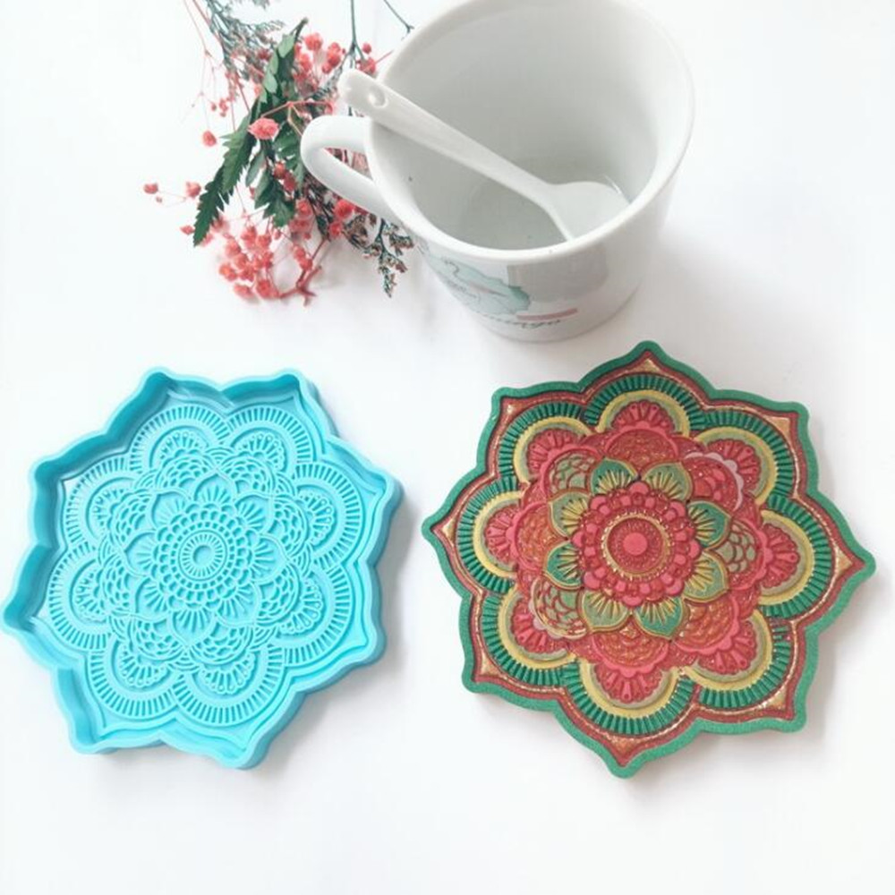 Mandala Coaster Silicone Mold  - đánh giá và giá Resin Art Tray