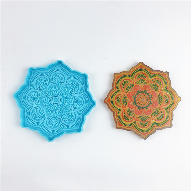 Mandala Coaster Silicone Mold  - đánh giá và giá Resin Art Tray