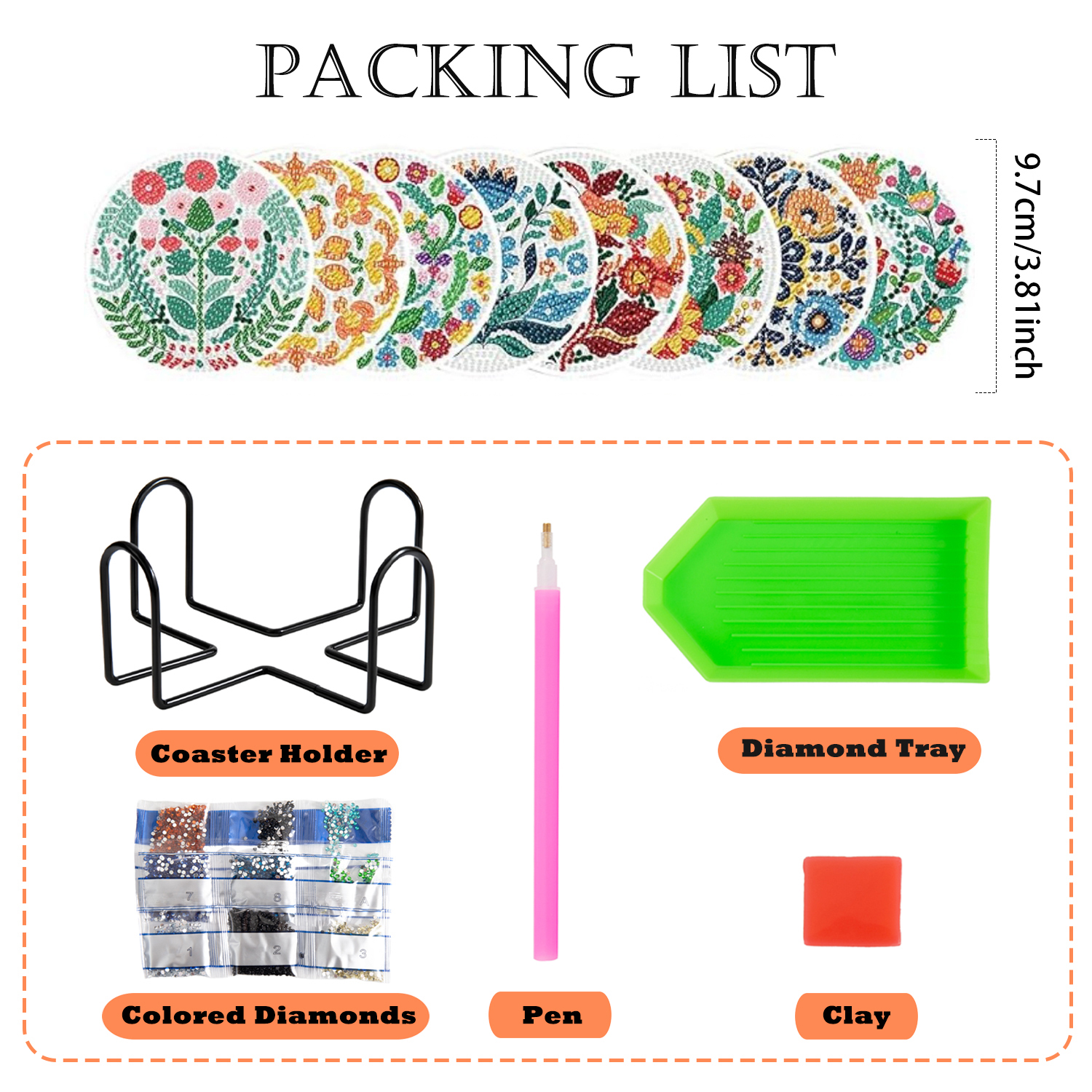 8-piece set/Diamond painting c - đánh giá và giá Resin Art Diy