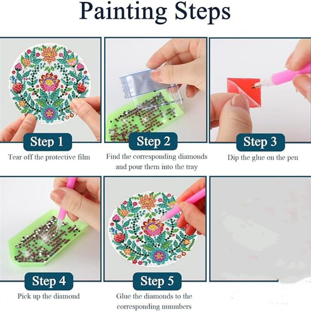 8-piece set/Diamond painting c - đánh giá và giá Resin Art Diy