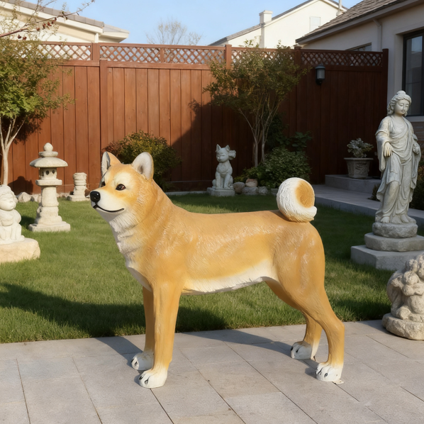 Realistic Akita Inu Dog Sculpt - đánh giá và giá Resin Art Sculptures