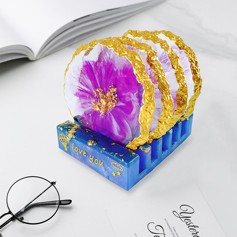 DM413 Drusy Coaster Resin Mold - đánh giá và giá Resin Art Tray