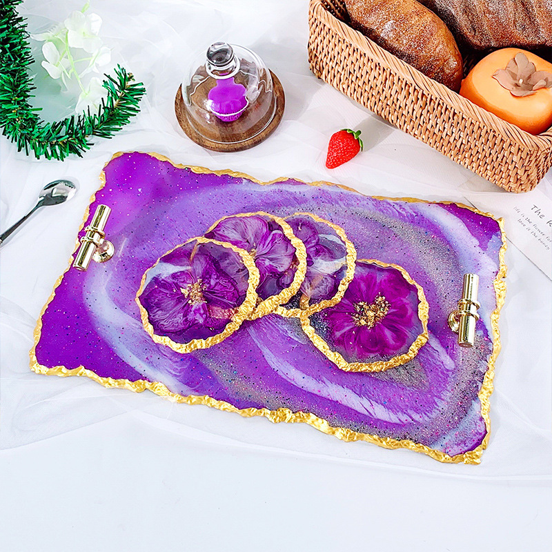 DM413 Drusy Coaster Resin Mold - đánh giá và giá Resin Art Tray