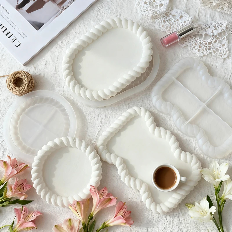 DIY Geometric Cloud Oval Form  - đánh giá và giá Resin Art Tray