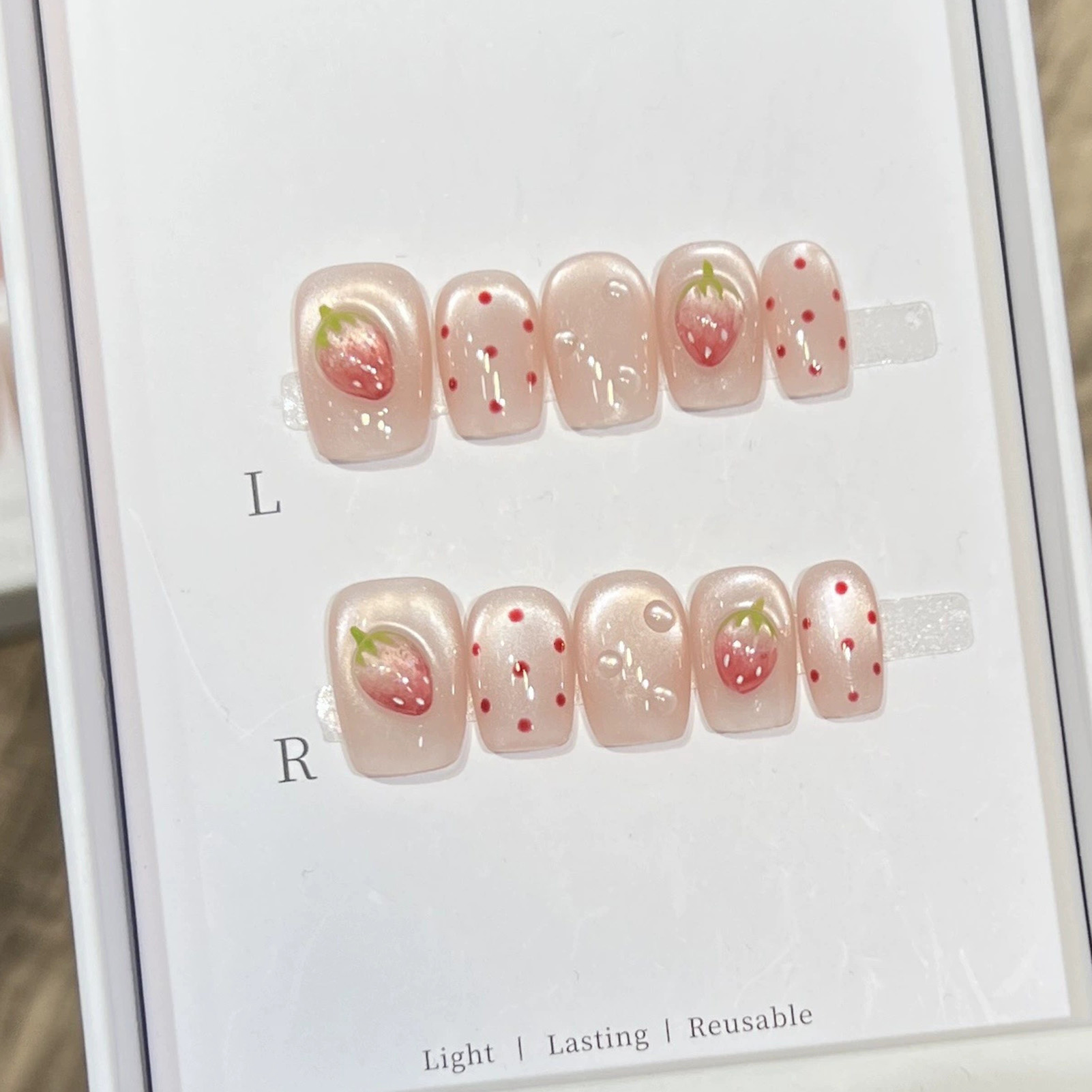 10PCS Short Square Fake Nails  - đánh giá và giá Resin Art Diy