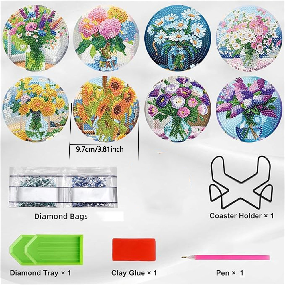 8-piece set of diamond paintin - đánh giá và giá Resin Art Diy