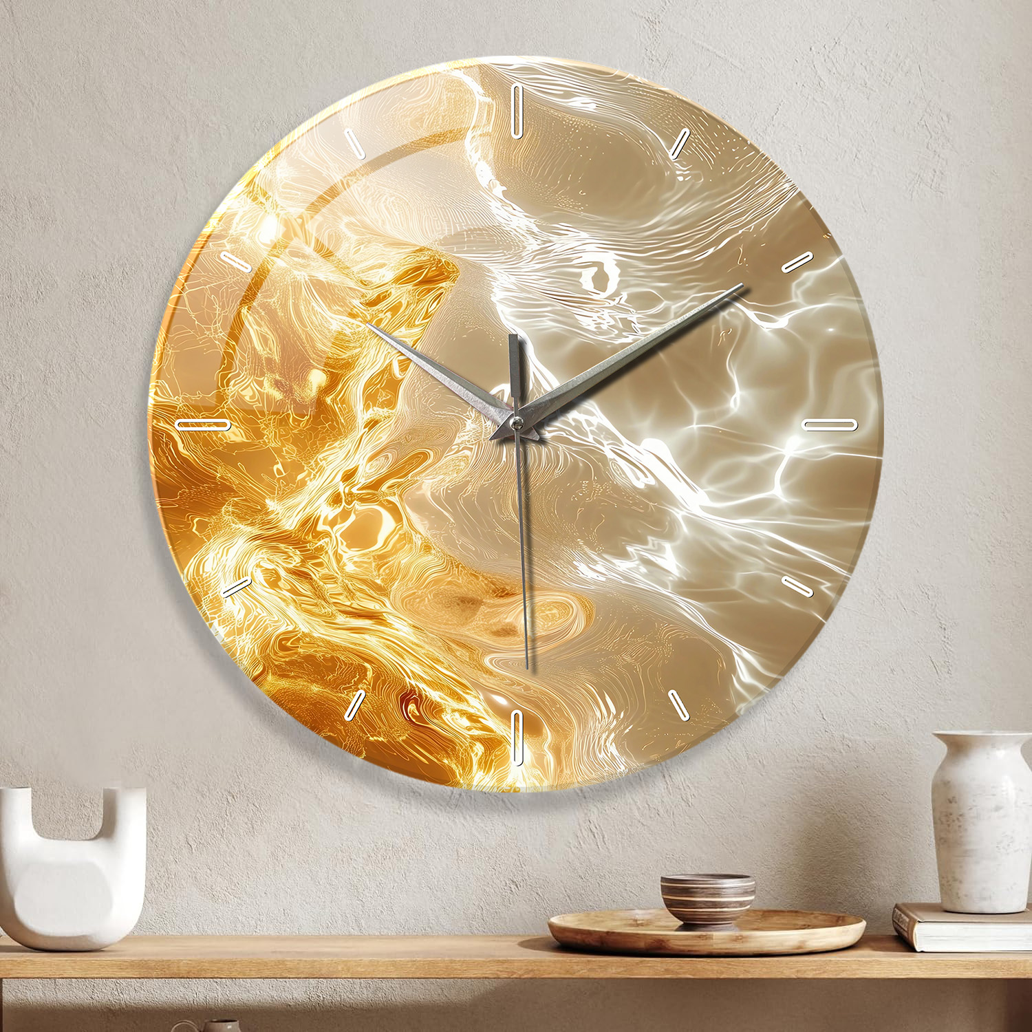 1pc glass wall clock, modern l - đánh giá và giá Resin Art Wall Clock