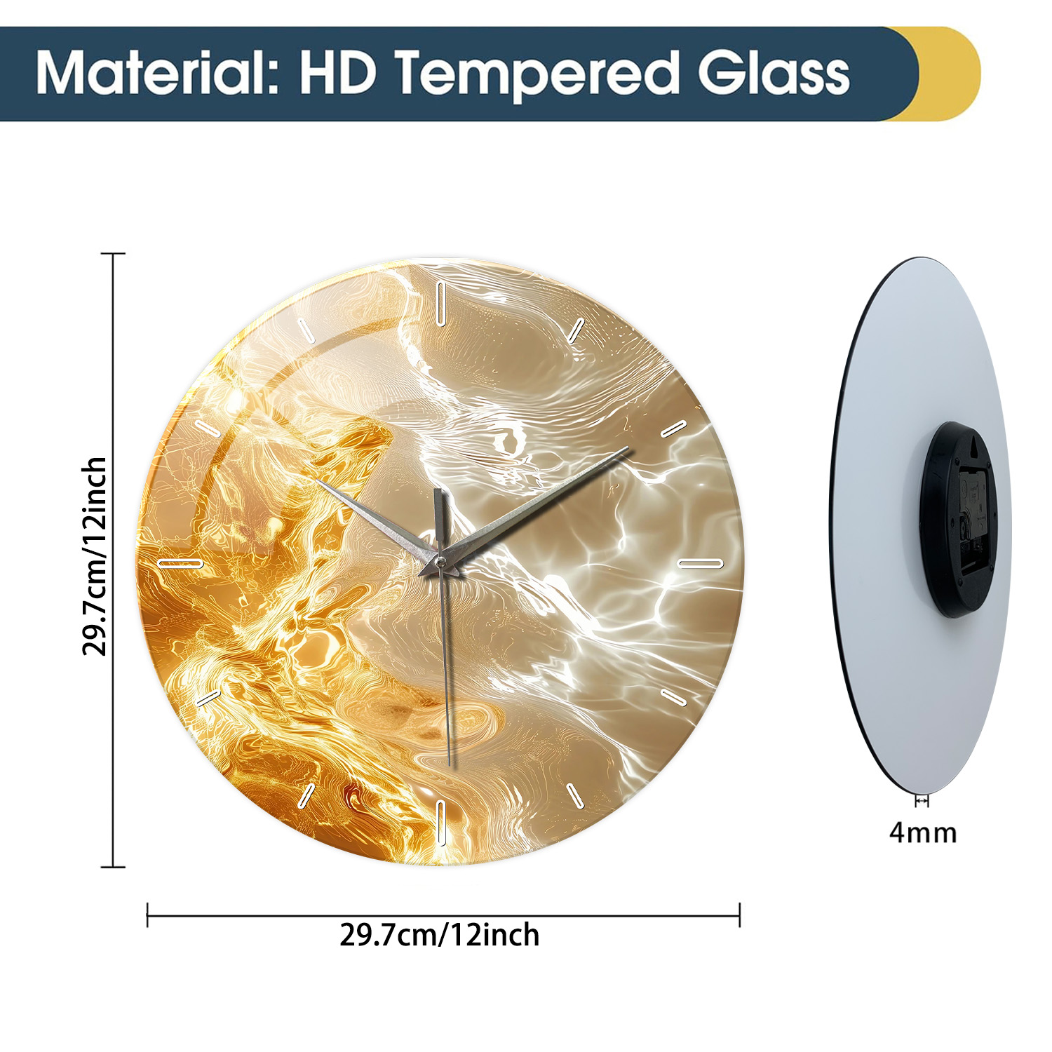1pc glass wall clock, modern l - đánh giá và giá Resin Art Wall Clock