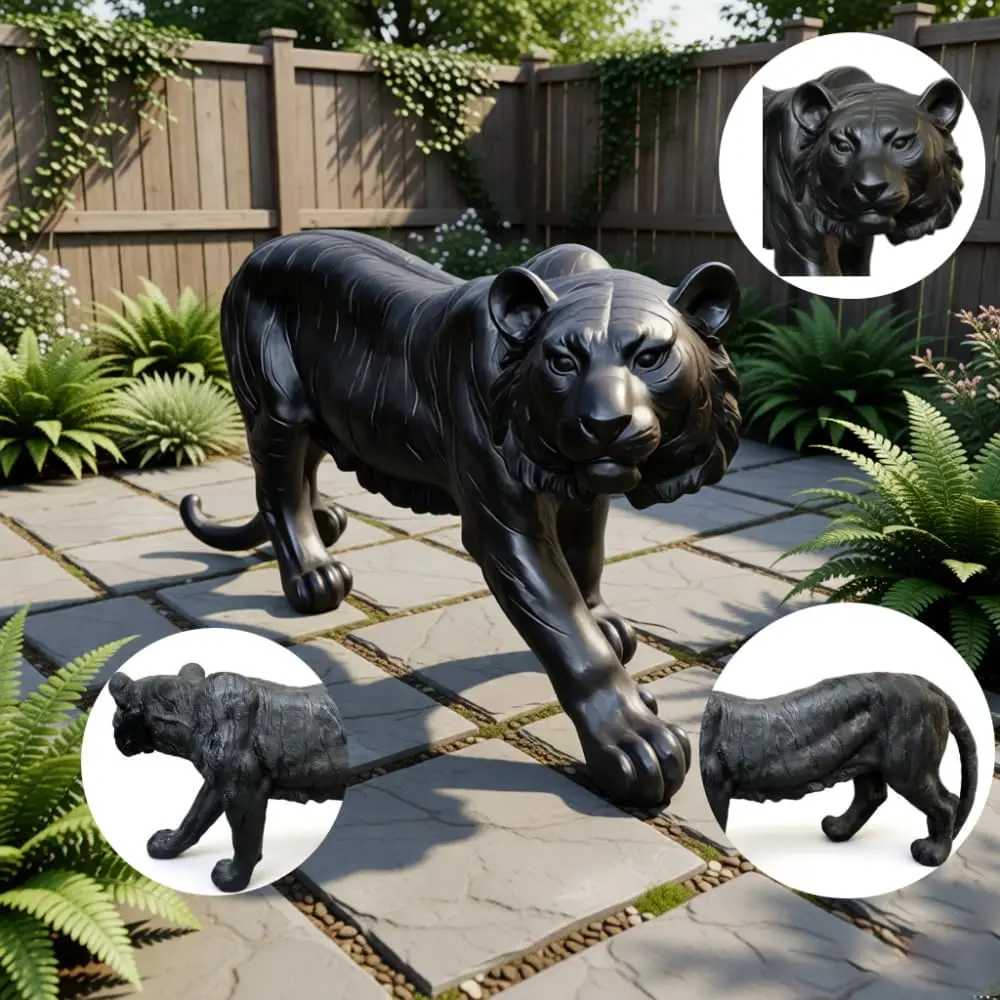 Black Tiger Statue Outdoor Dec - đánh giá và giá Resin Art Sculptures