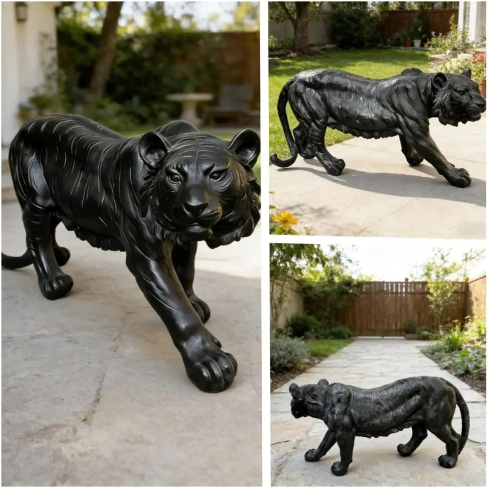 Black Tiger Statue Outdoor Dec - đánh giá và giá Resin Art Sculptures