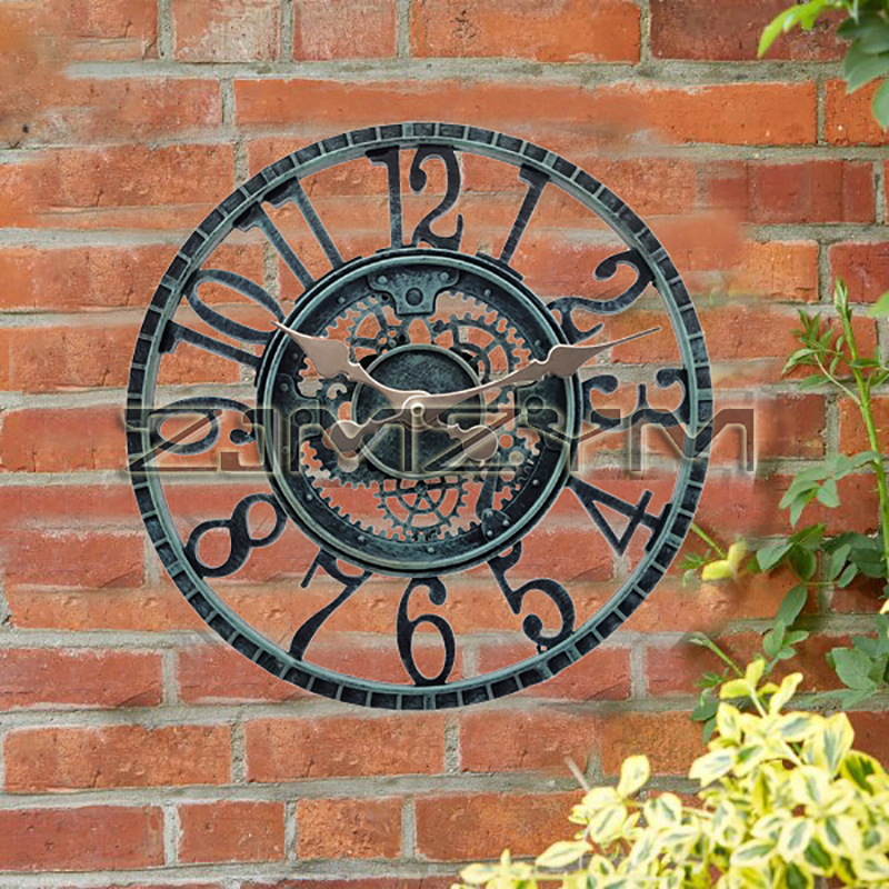 12 Inch Indoor/Outdoor Retro W - đánh giá và giá Resin Art Wall Clock