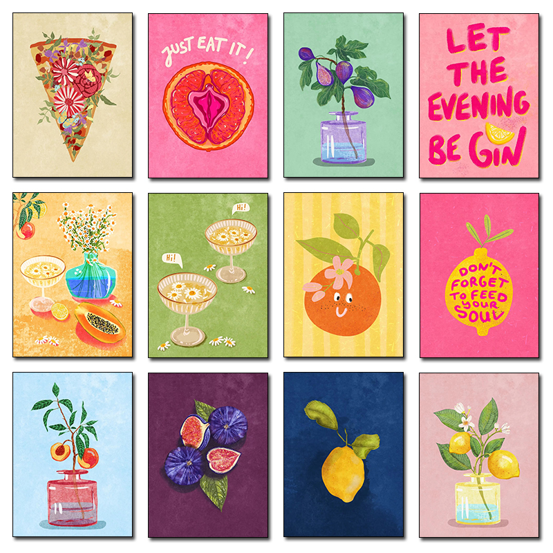 Just Eat It Illustration Wall  - đánh giá và giá Resin Art Kitchen