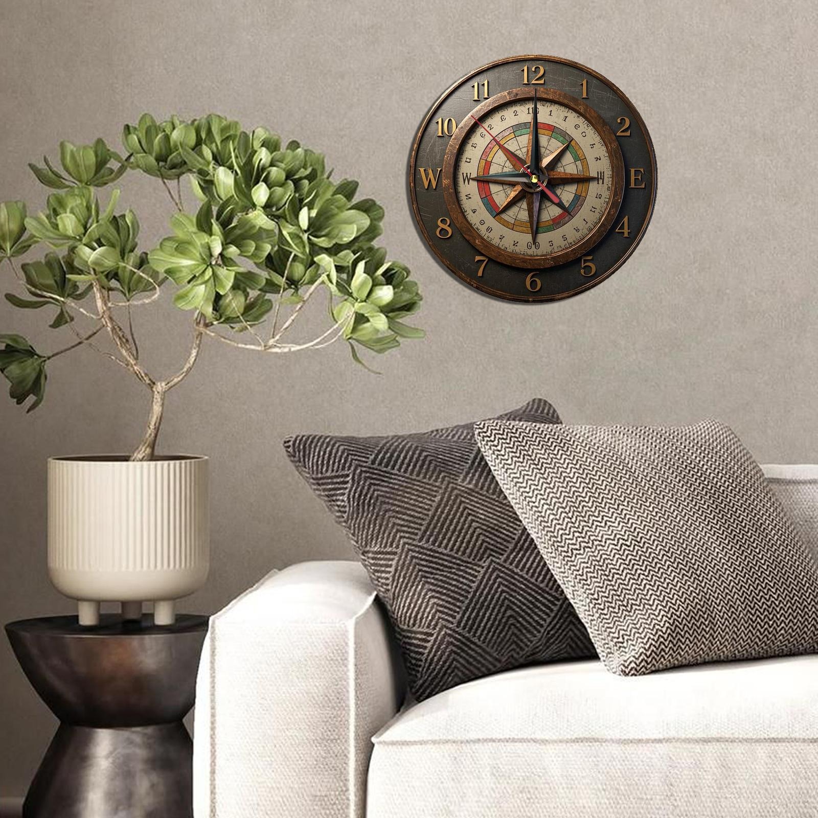 Rustic wooden wall - clock wit - đánh giá và giá Resin Art Wall Clock