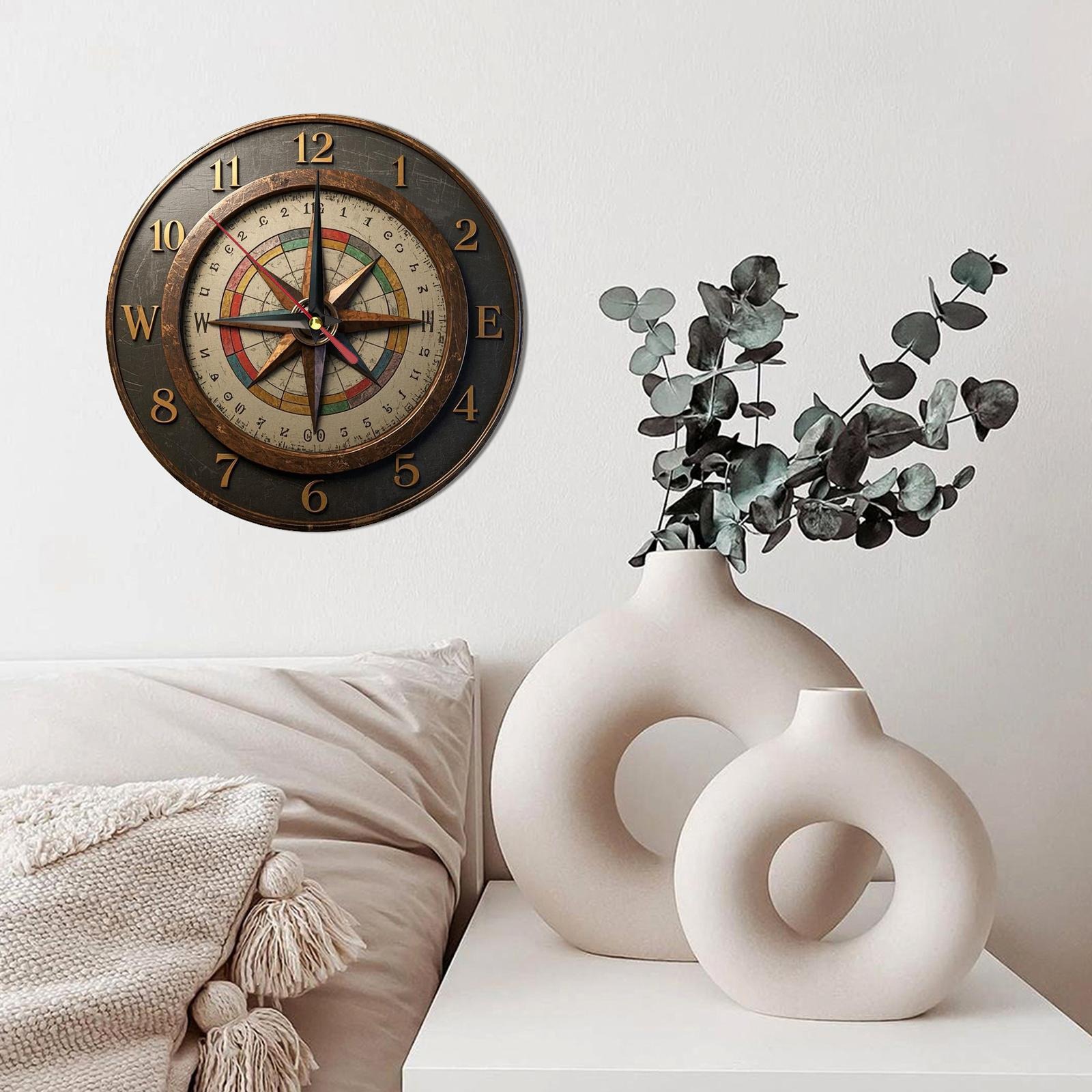 Rustic wooden wall - clock wit - đánh giá và giá Resin Art Wall Clock