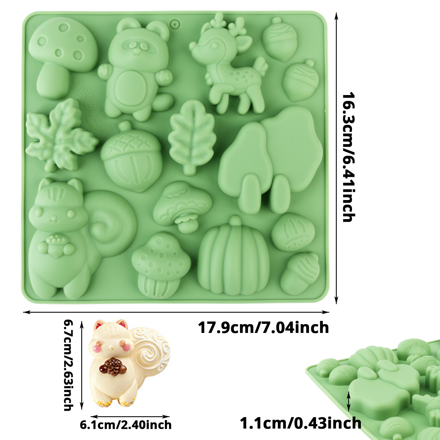 1 Silicone Cake Mold in the Sh - đánh giá và giá Resin Art Accessories