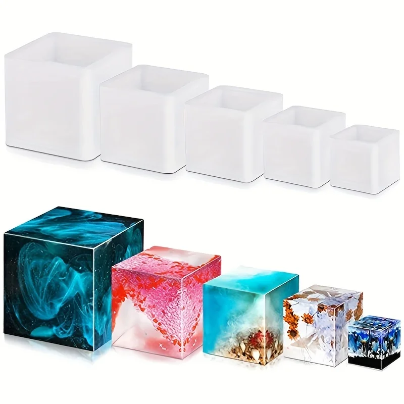 5 pcs Square Resin Mold Silico - đánh giá và giá Coaster Mold Square