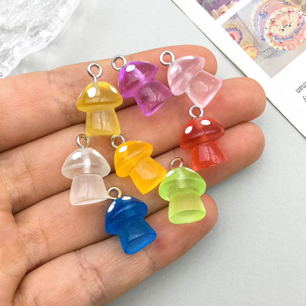 16pcs Luminous Mushroom Charms - đánh giá và giá Resin Art Box