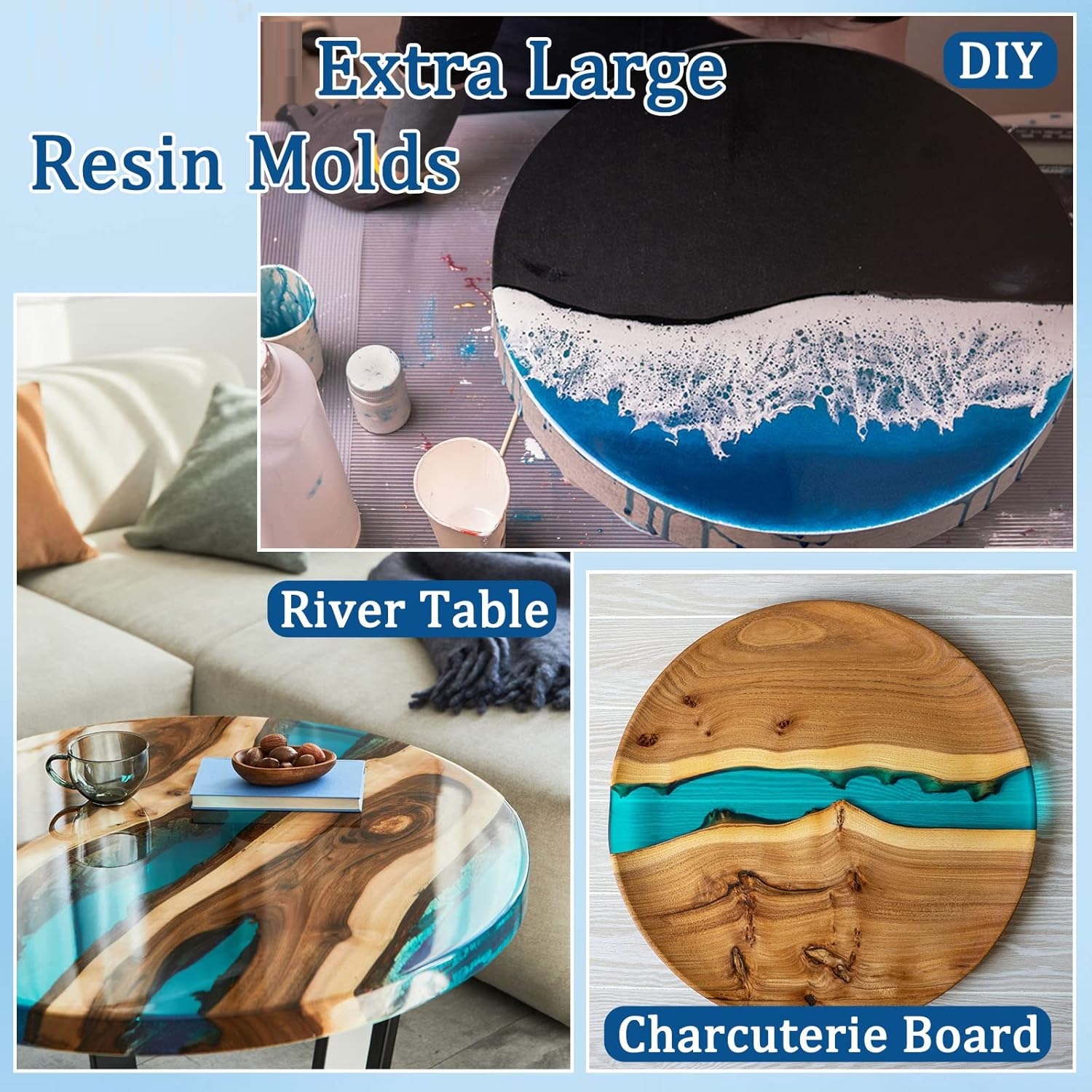 Large Round Tray UV Resin Mold - đánh giá và giá Resin Art Tray