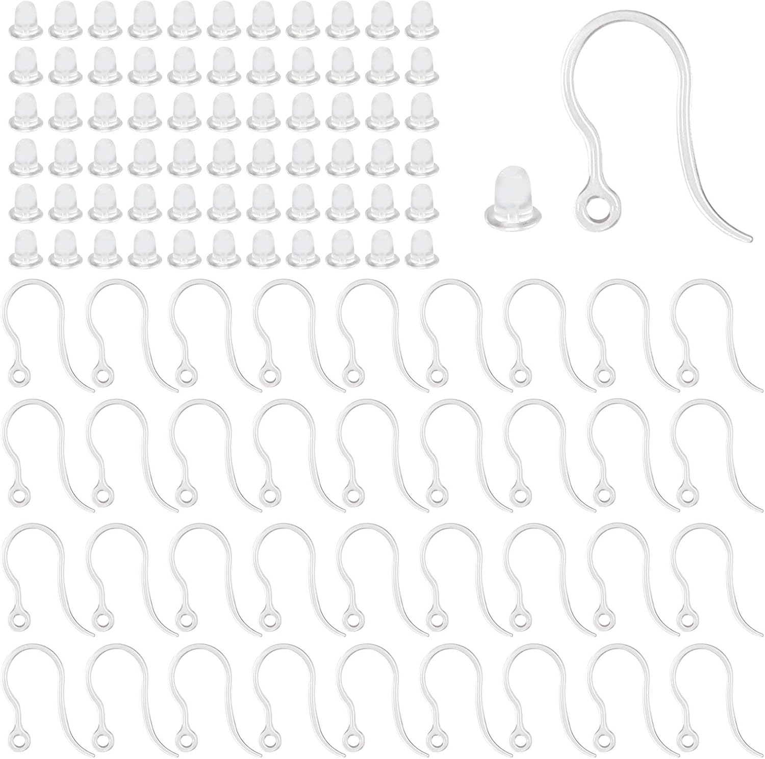40pcs Clear Plastic Earring Ho - đánh giá và giá Resin Art Box