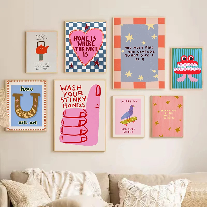 Colorful Humorous House Slogan - đánh giá và giá Resin Art Quotes