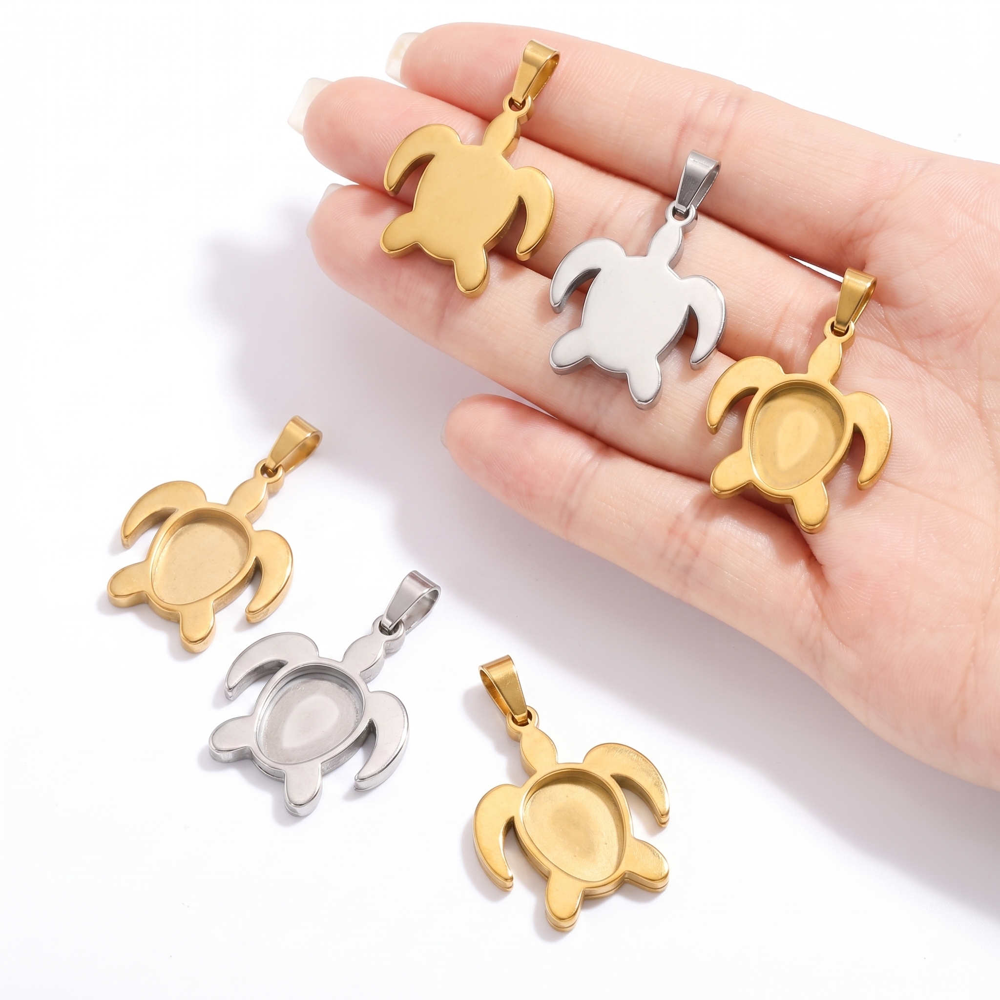 5pcs Stainless Steel Turtle Pe - đánh giá và giá Resin Art Box