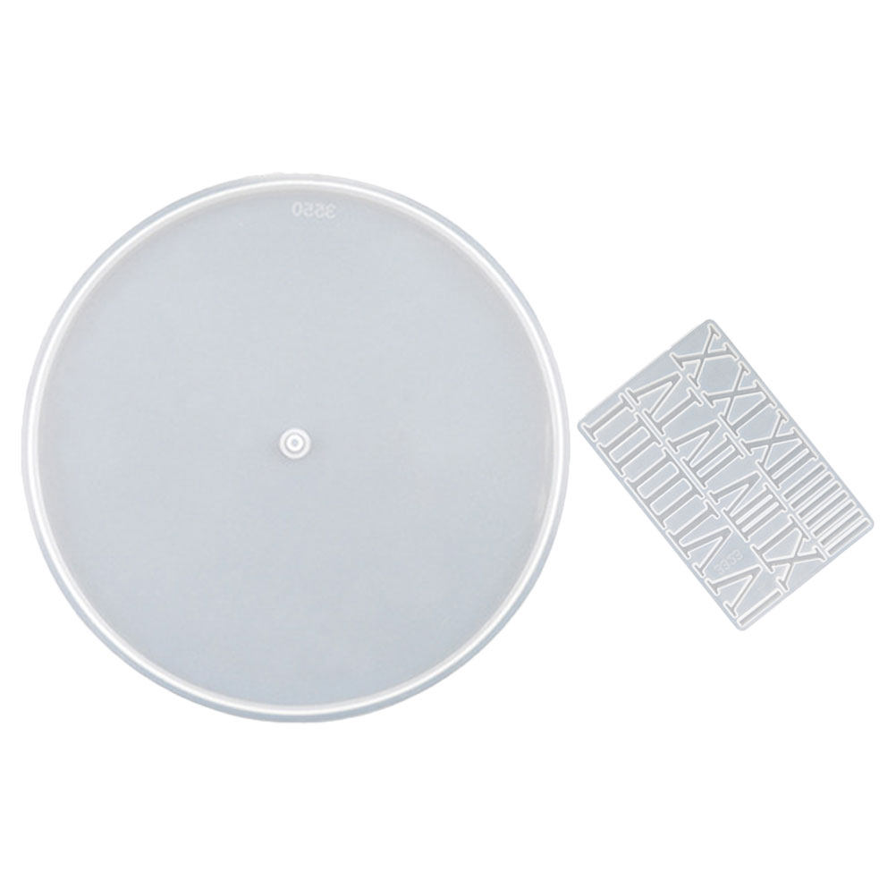 1Set Round Silicone Clock Dial - đánh giá và giá Resin Art Wall Clock