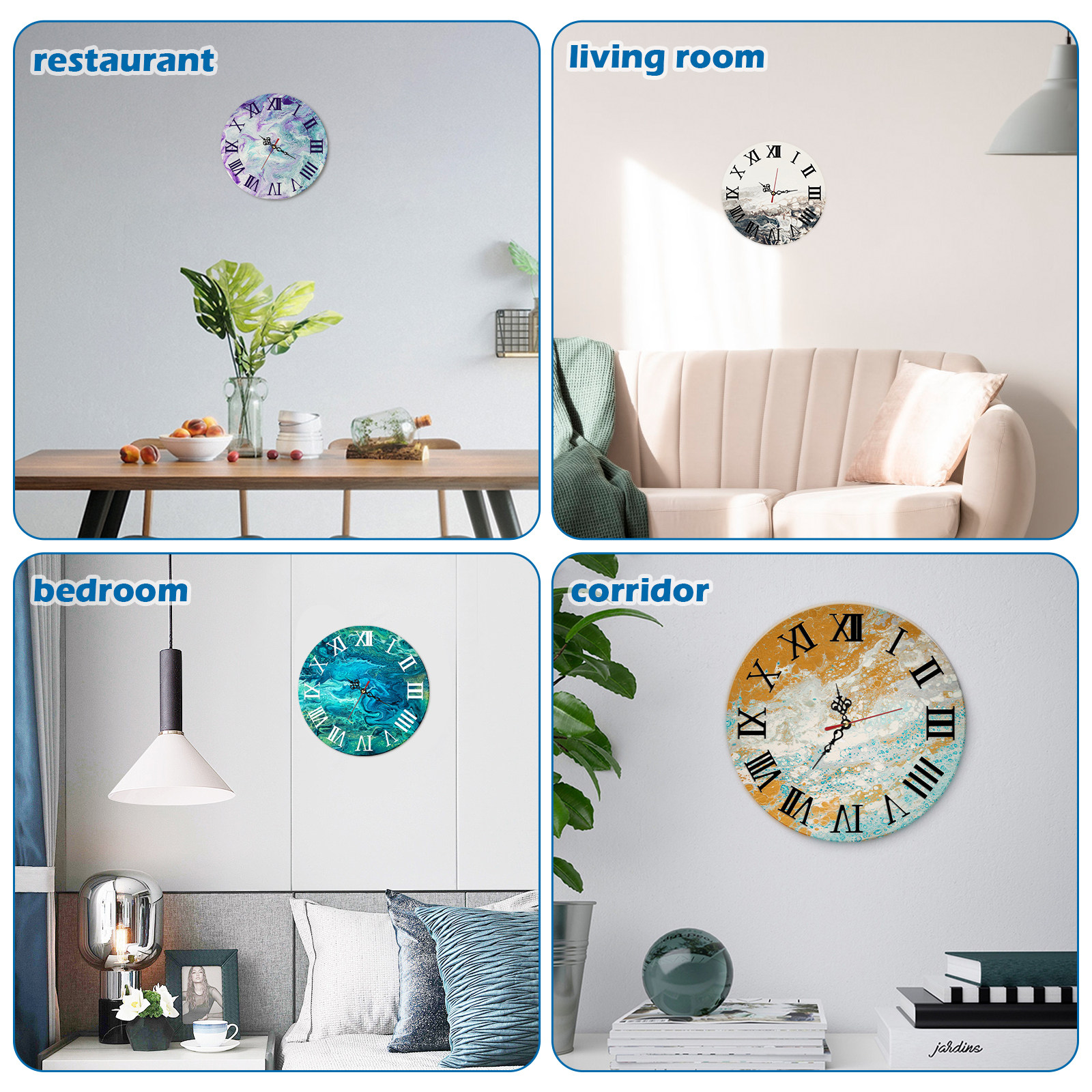 1Set Round Silicone Clock Dial - đánh giá và giá Resin Art Wall Clock