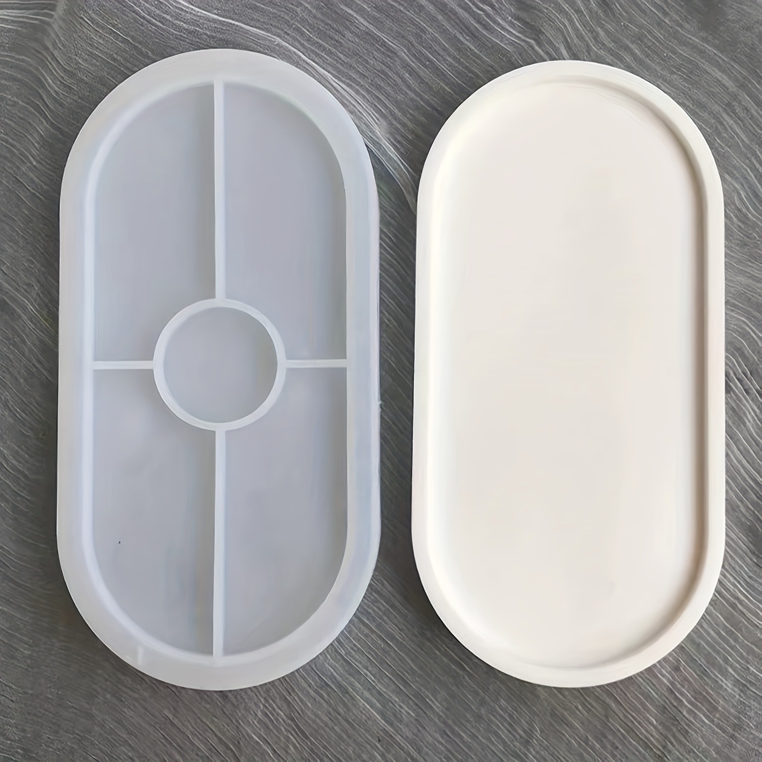 1pc Oval Coaster Epoxy Resin C - đánh giá và giá Resin Art Tray