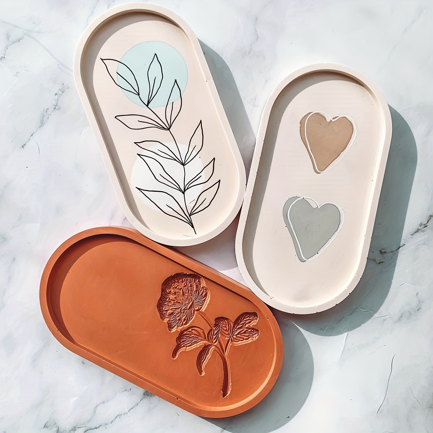 1pc Oval Coaster Epoxy Resin C - đánh giá và giá Resin Art Tray