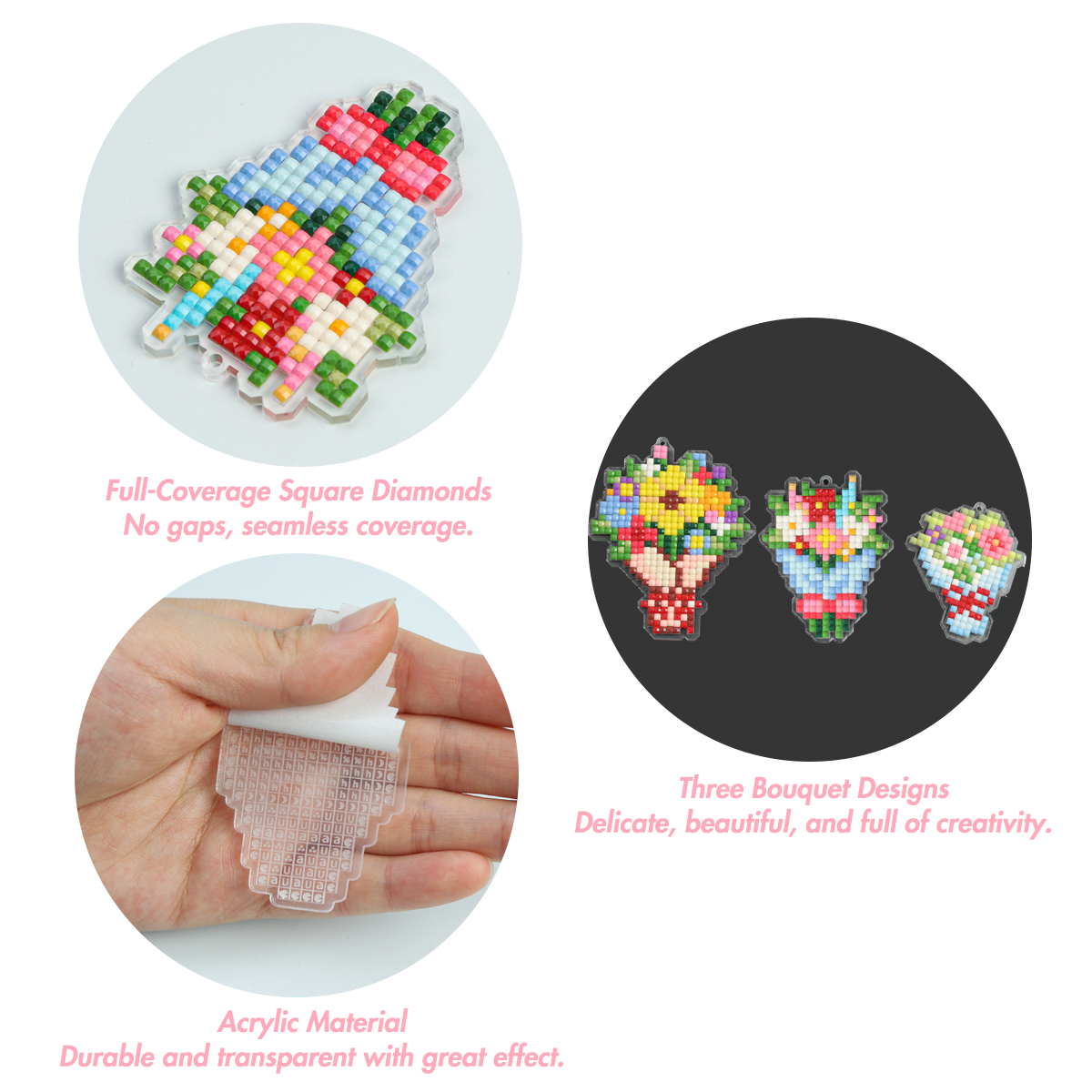 FOREVER YOUNG 3PCS Bouquet Acr - đánh giá và giá Resin Art Diy