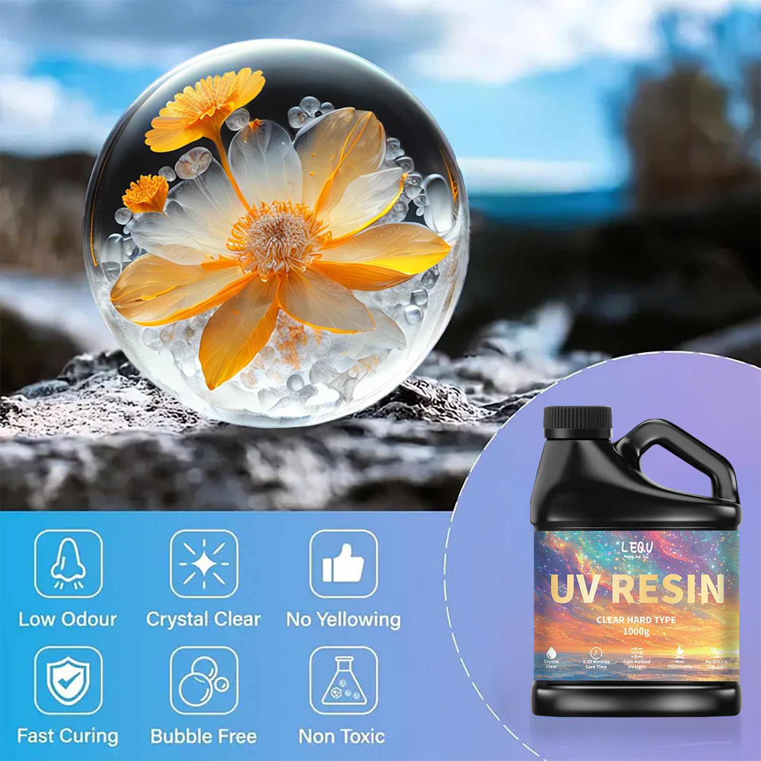100/200/500/1000g UV Epoxy Res - đánh giá và giá Resin Art Accessories