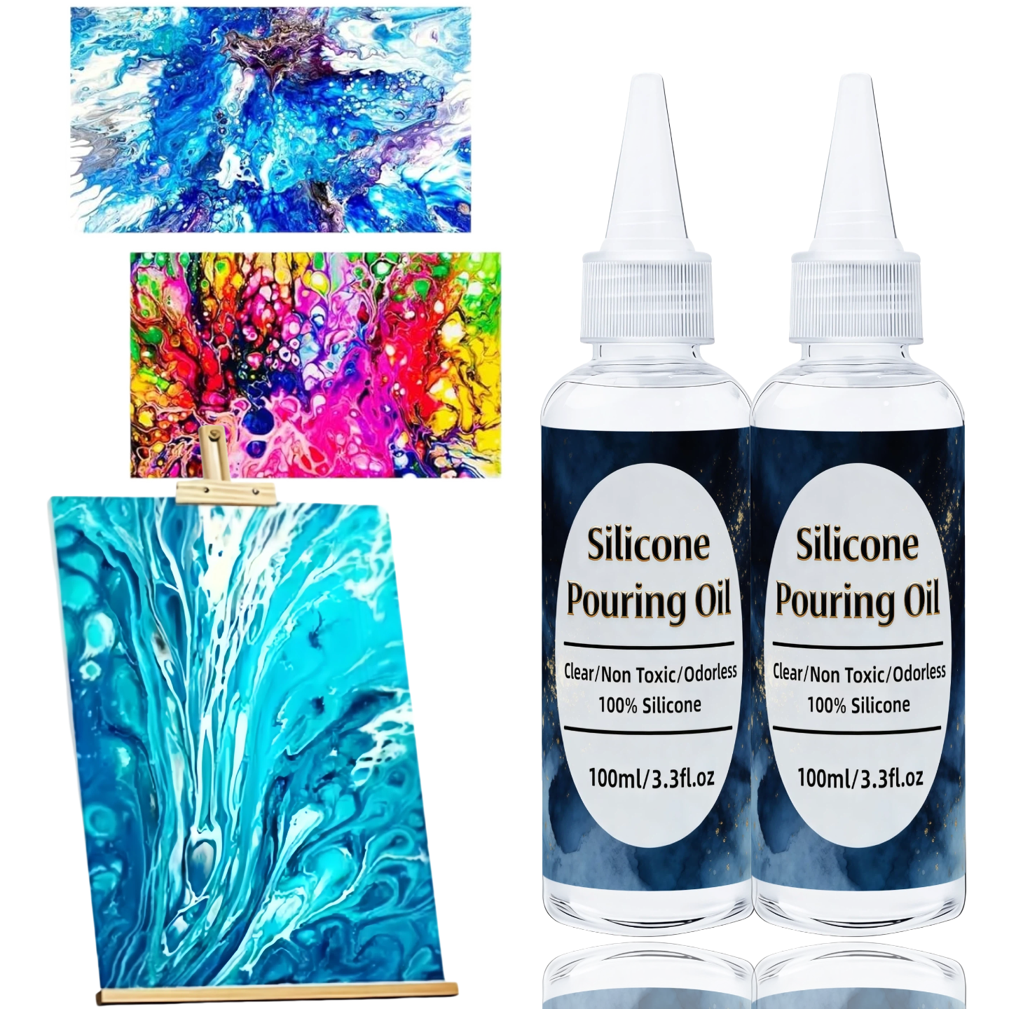 3.3oz/6.76oz silicone Pouring  - đánh giá và giá Resin Art Pouring